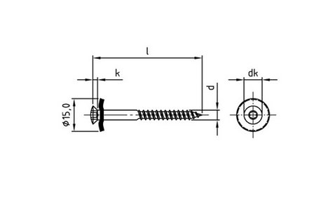 RVS Sprenglerschroeven 4,5x50 Ral 9010 wit - 100st