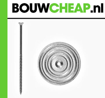 Dakschroeven 6.0x70mm in combinatie met drukverdeelplaat staal 70mm