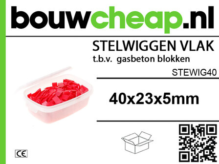 Stelwiggen 40x23x5mm (450 st.)