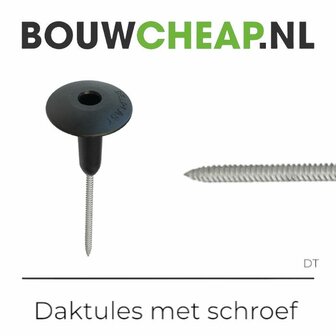 Daktules met Schroef 5x50mm TBV PIR Isolatie (voorgemonteerd)  100st