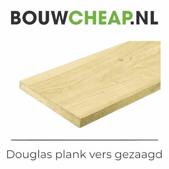 Douglas planken vers gezaagd ruw 22 x 200mm  x 400cm