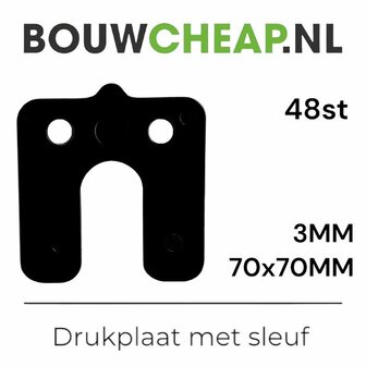 Drukplaat met sleuf 3mm (zak 48 st.)