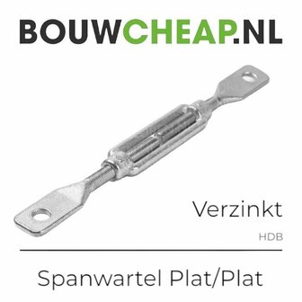 Spanwartel M36 plat/plat verzinkt