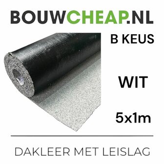 Dakleer (Bitumen) &ndash;  5 Meter &ndash; witte leislag &ndash; B keus