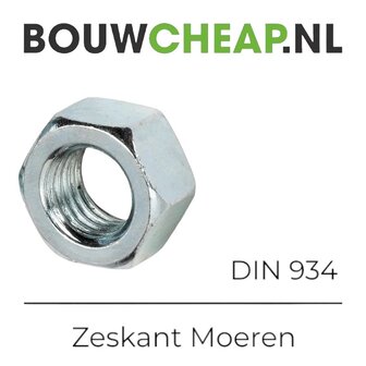 Zeskantmoer VZ M 6 DIN934 (100 ST.)