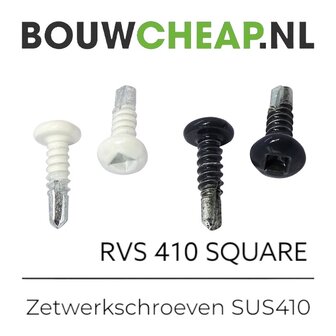 Zetwerk Teksschroeven RVS SUS410 4,2x19mm Ral 7016 Antraciet Square 2 - 250 stuks