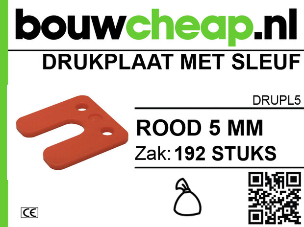 Drukplaat met sleuf 5mm