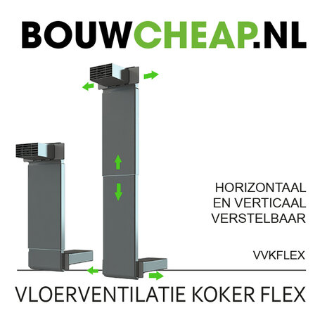 Vloerventilatiekoker verstelbaar