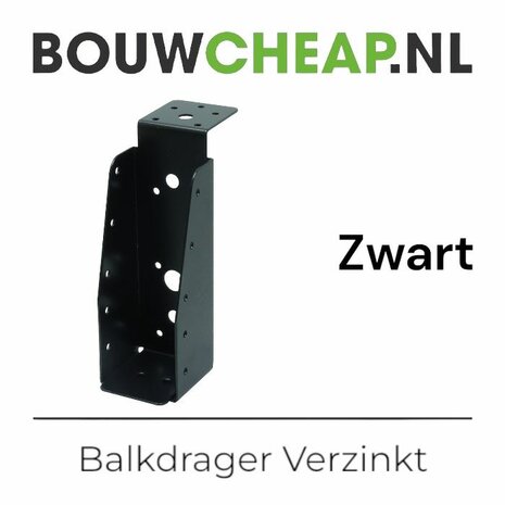 Balkdragers zwart met  lip 71x171