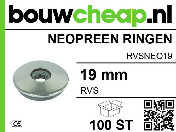 RVS Neopreen ring 19mm