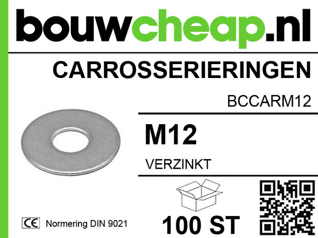 Carrosseriering M12 verzinkt